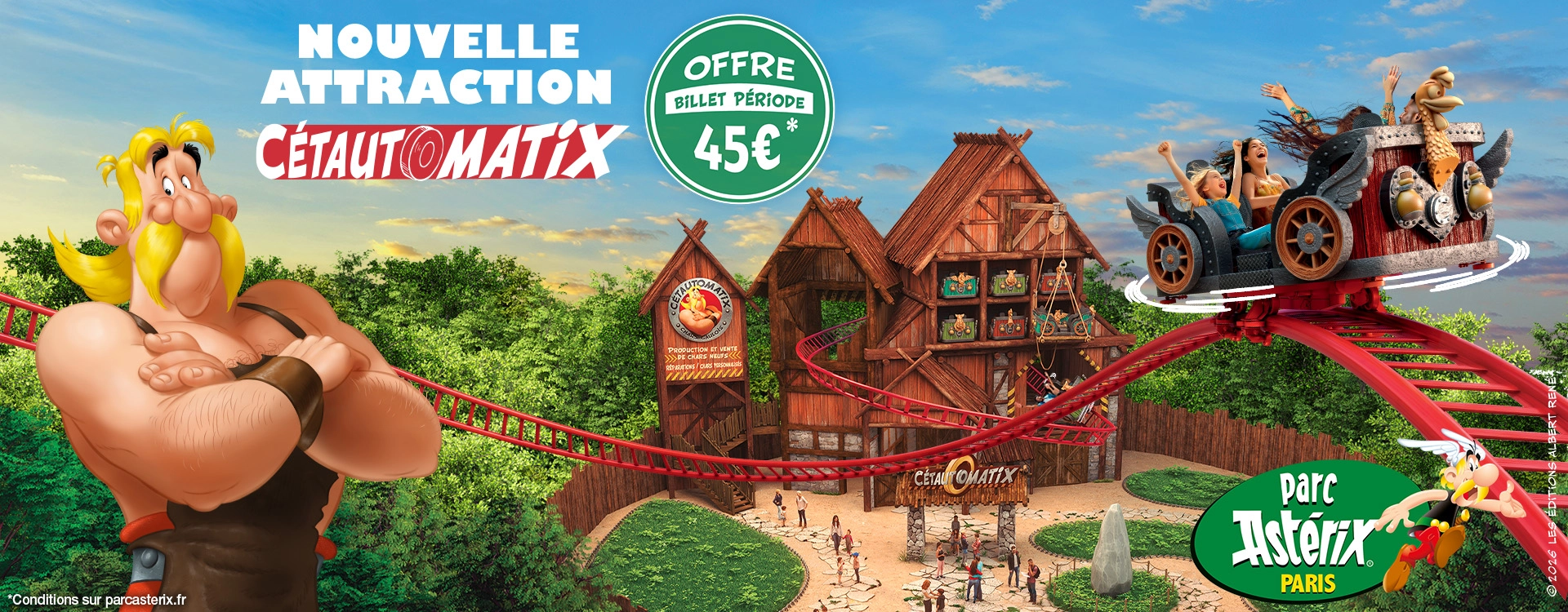 Offre spéciale Parc Astérix : votre billet à 45€ au lieu de 68€ ! Offre spéciale Parc Astérix : votre billet à 45€ au lieu de 68€ !